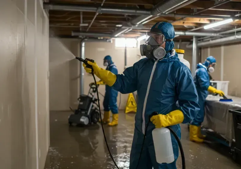 Basement Sanitization and Antimicrobial Treatment process in West Garfield Park, IL